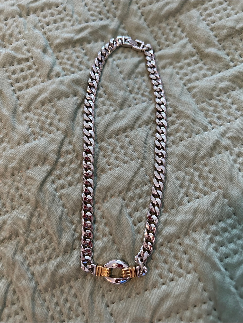 Monet Chunky Two-Tone Chain Necklace in Silver and Gold